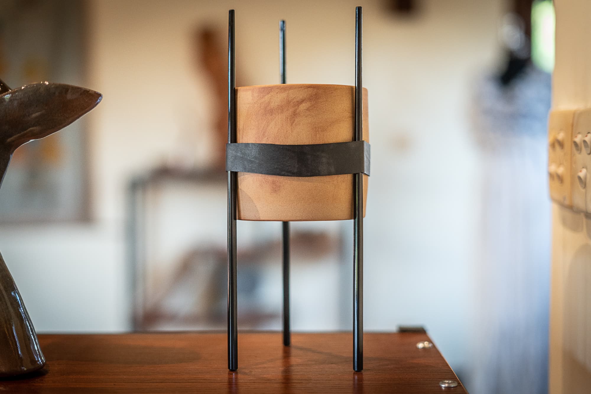 Handmade pieces on display in the Satcha showroom.